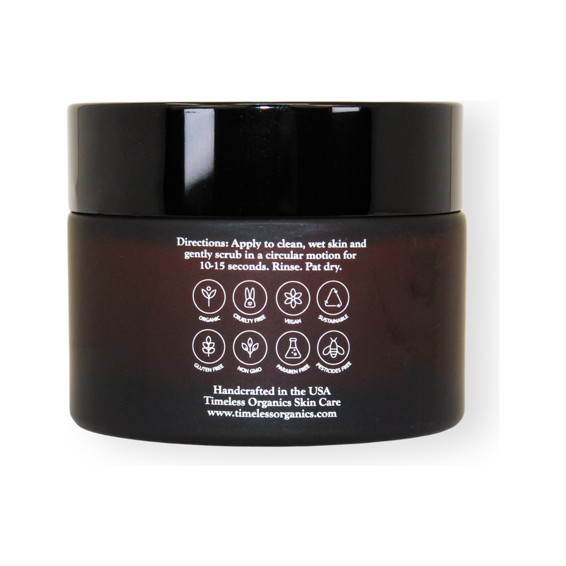 Timeless Organics Skin Care Resurfacing Facial Polish - Walnut + AHA