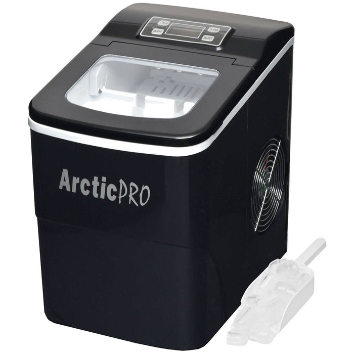 Shopbobbys Arctic-Pro Portable Digital Quick Ice Maker Machine, Black, Makes 2 Ice Sizes