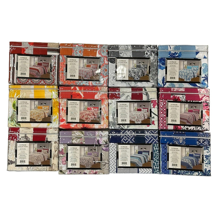 Shopbobbys Premius Supreme Collection Wrinkle-Free Microfiber Sheet Set, Assorted Prints