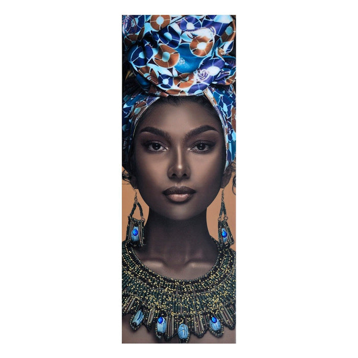 Shopbobbys Premius Beauty And Strength Lacquered Canvas Wall Art, Blue, 12X36 Inches