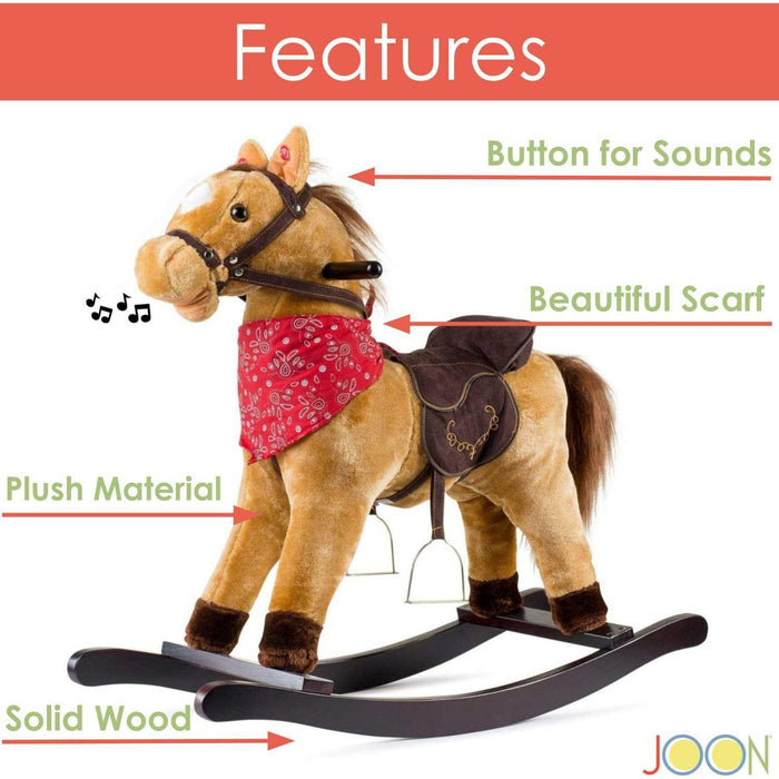 Shopbobbys Joon Cowboy Rocking Horse Pony, Tan