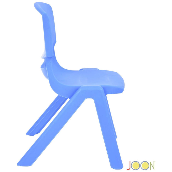 Shopbobbys Joon Stackable Plastic Kids Learning Chairs, Blue, 20.5X12.75X11 Inches, 2-Pack (Pack Of 2)