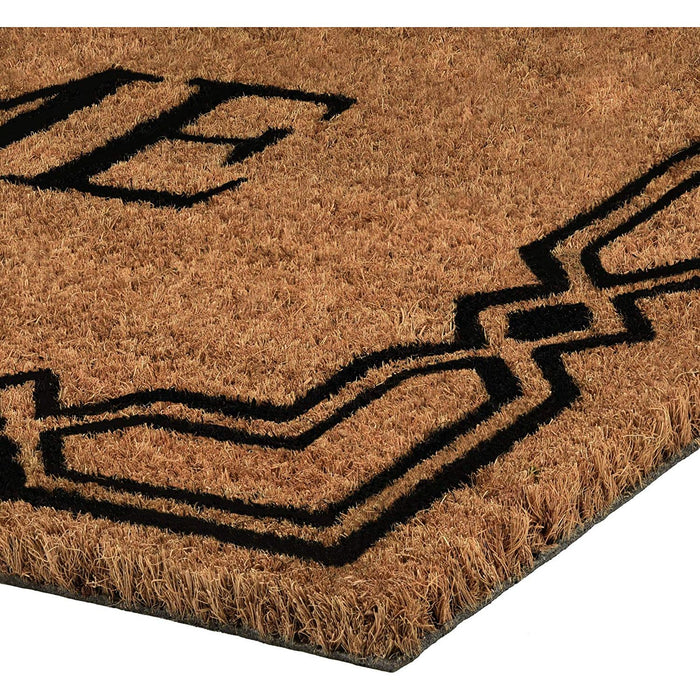 Achim Home Printed Coir Doormat, Brown-Black, 18x30 Inches