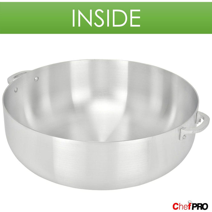 Shopbobbys Chef Pro Commercial Grade Aluminum Caldero Stock Pot, 3.8 Quarts