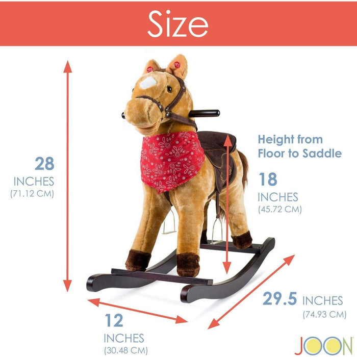 Shopbobbys Joon Cowboy Rocking Horse Pony, Tan