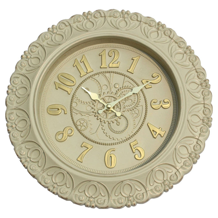 Shopbobbys Premius Industrial Style Decorative Wall Clock, Antique, 12 Inches