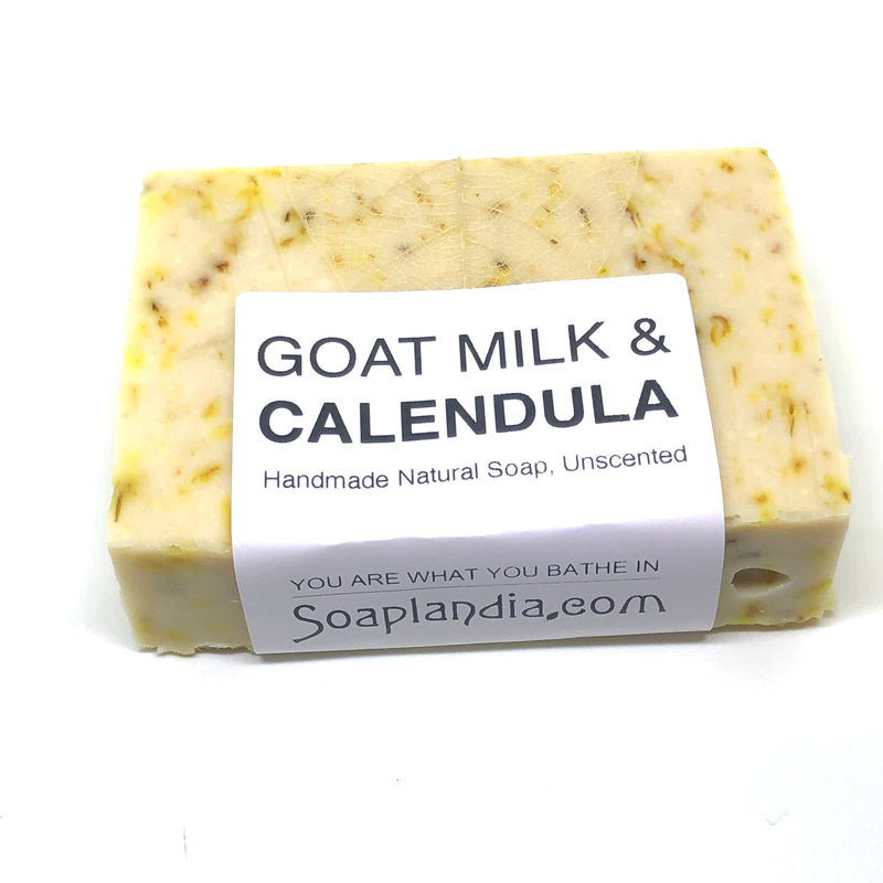 Soaplandia Soap Store Goat Milk & Calendula Tea Soap, Unscented Bar Soap