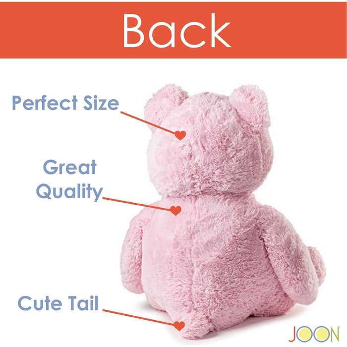 Shopbobbys Joon Huge Teddy Bear With Ribbon, Pink