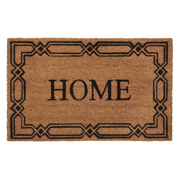 Achim Home Printed Coir Doormat, Brown-Black, 18x30 Inches