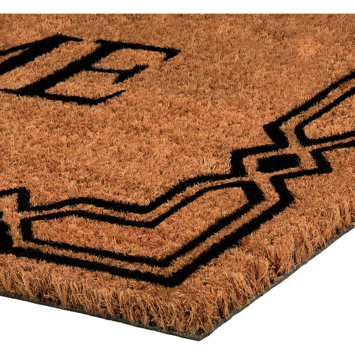 Achim Home Printed Coir Doormat, Brown-Black, 18x30 Inches