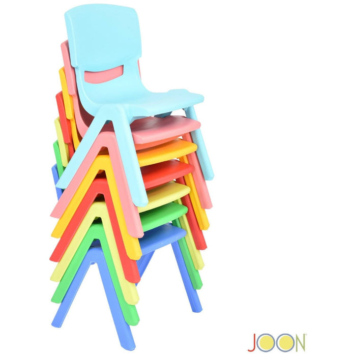 Shopbobbys Joon Stackable Plastic Kids Learning Chairs, 20.5X12.75X11 Inches, 2-Pack