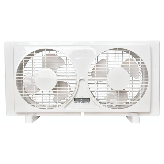 Shopbobbys Premius Portable Twin Window Fan, 2-Speed Control, 9 Inches