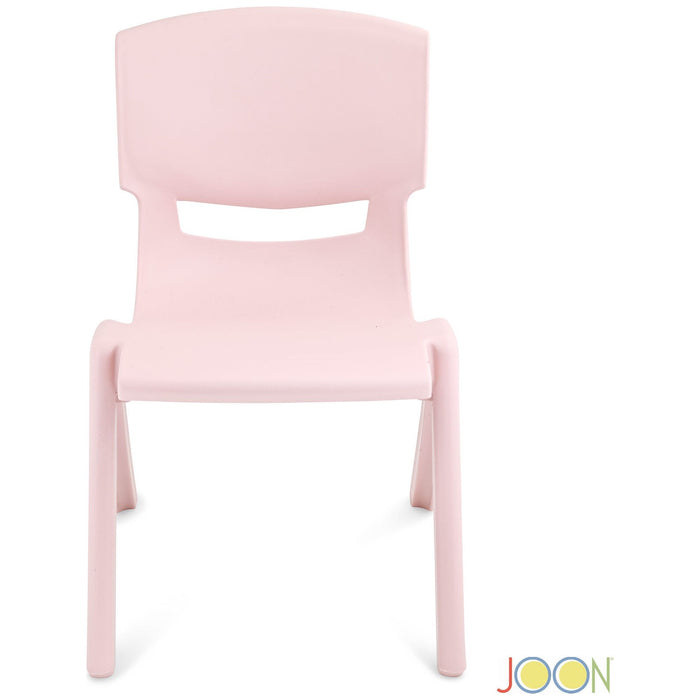 Shopbobbys Joon Stackable Plastic Kids Learning Chairs, Blush, 20.5X12.75X11 Inches, 2-Pack (Pack Of 2)