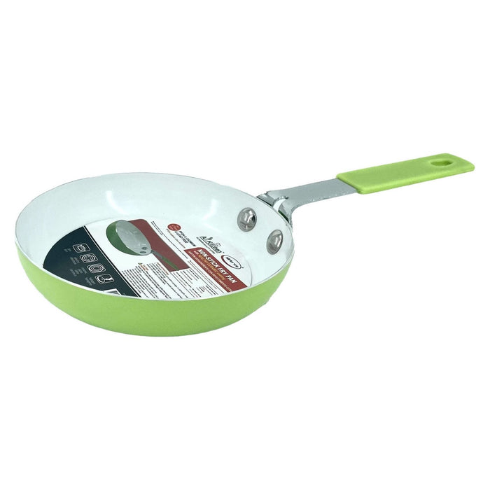 Shopbobbys Premius Mini Non-Stick Egg Frying Pan With Ceramic Coating, Green, 4.7 Inches