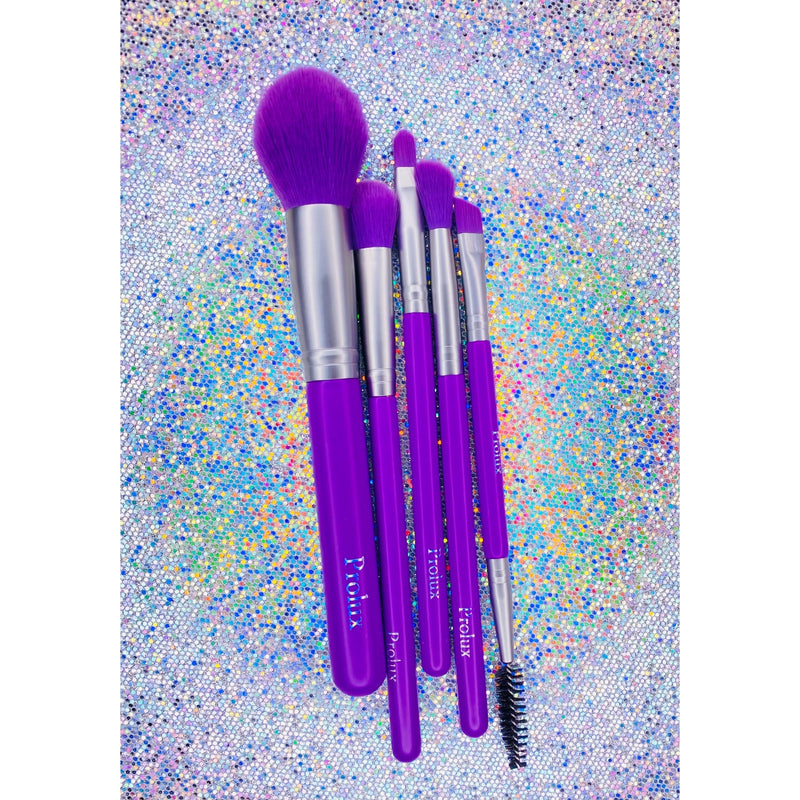 Prolux Cosmetics Deluxe 5 Piece Neon Brush Set BRUSH SET