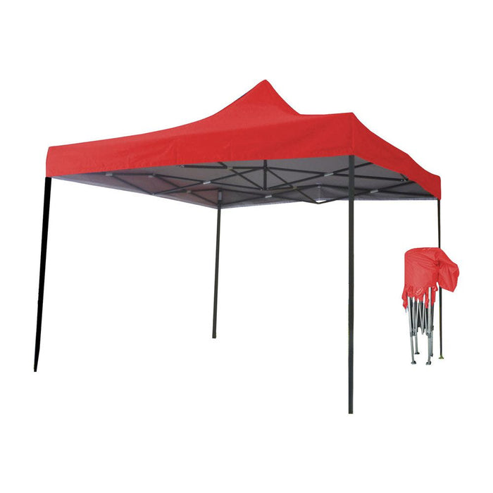 Shopbobbys Just Relax Folding Gazebo Canopy, Red, 10X10 Feet