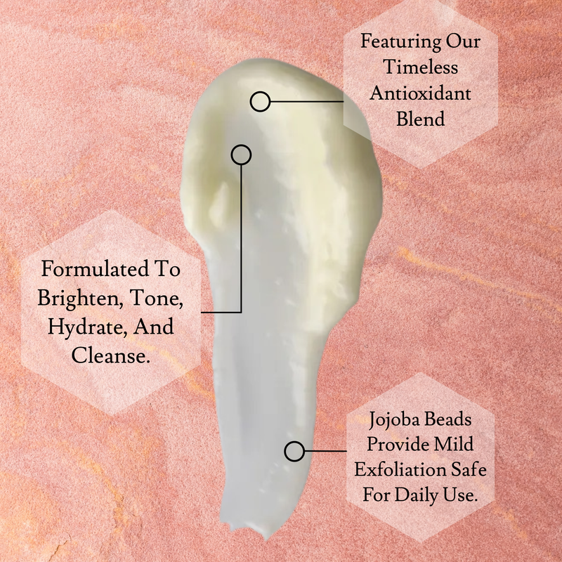 Timeless Organics Skin Care Exfoliating Creme Cleanser - Brightening + Toning