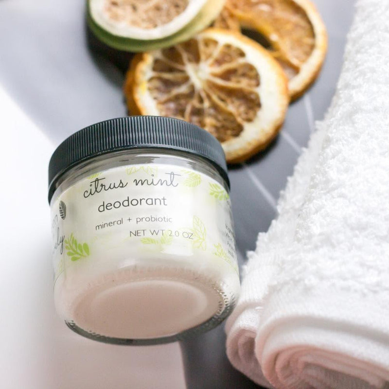 Green + Lovely DEODORANT Citrus Mint - Mineral + Probiotic - Vegan