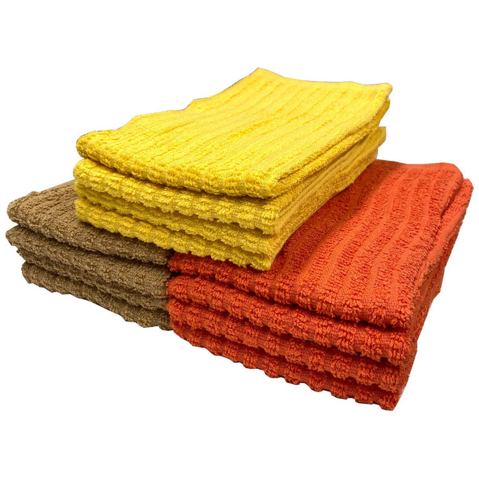 Shopbobbys Premius 12-Pack Bar Mop Kitchen Towel, 100% Cotton, Multi, 16X19 Inches