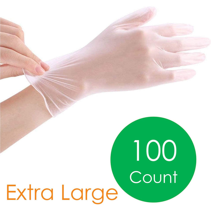 Shopbobbys Premius Disposable Vinyl Gloves, Clear, 100 Count