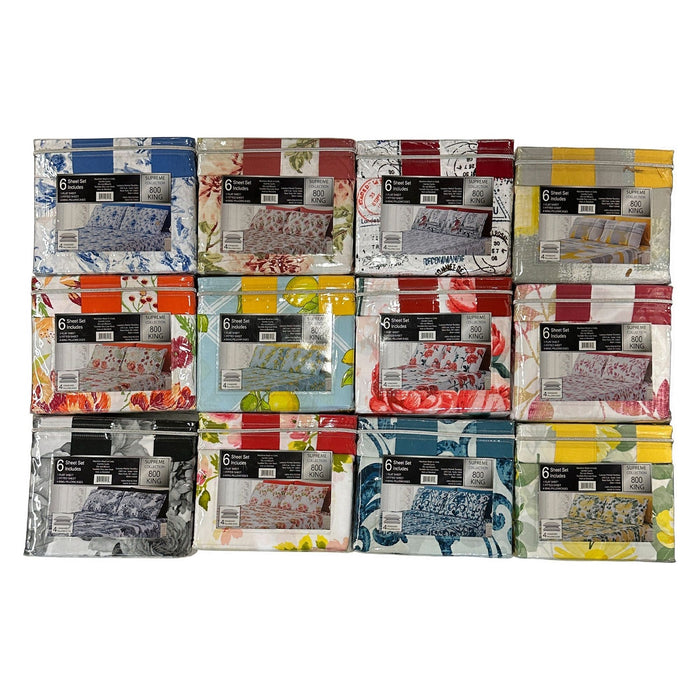 Shopbobbys Premius Supreme Collection Wrinkle-Free Microfiber Sheet Set, Assorted Prints