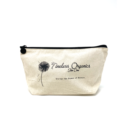 Timeless Organics Skin Care Canvas Travel Bag