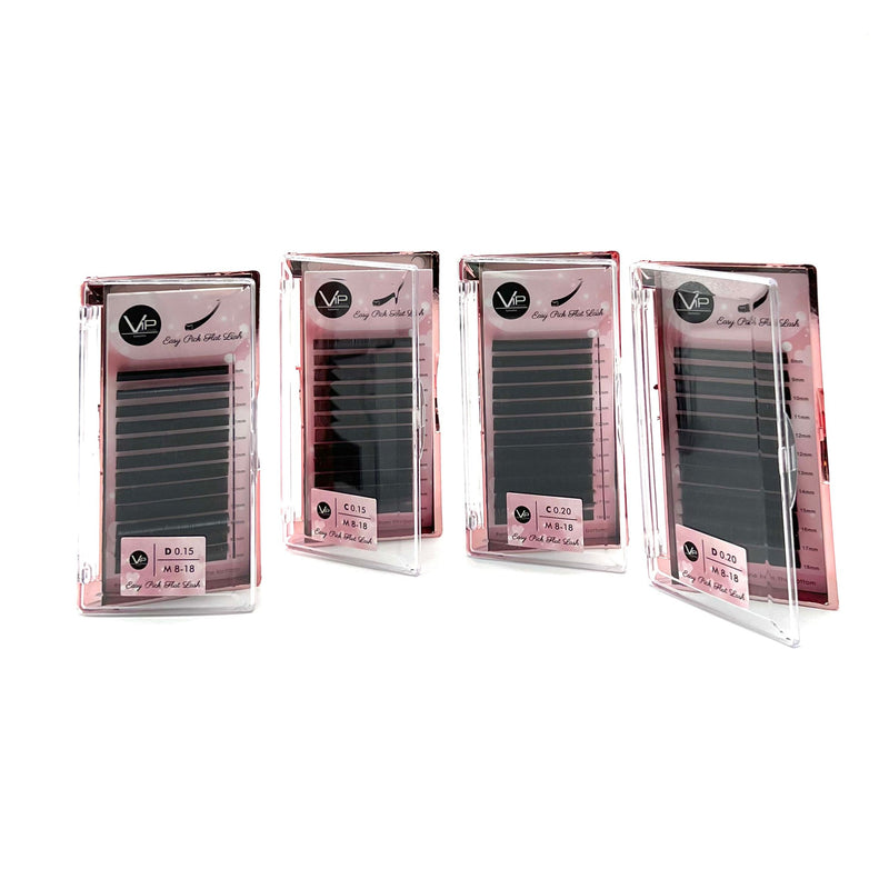 VIP Extensions VIP Easy Pick Flat Lash Extensions 12 lines Mixed Eyelash