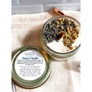 Butter Me Up Organics Peace Candle / Serenity Candle / Intention Candle / Ritual Candle / Crystal Candle / Pretty Candle / Organic Soy Wax Candle / Botanicals Metaphysical