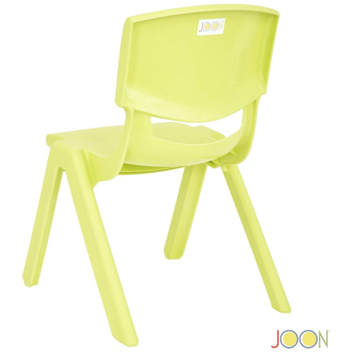 Shopbobbys Joon Stackable Plastic Kids Learning Chairs, Lime, 20.5X12.75X11 Inches, 2-Pack (Pack Of 2)