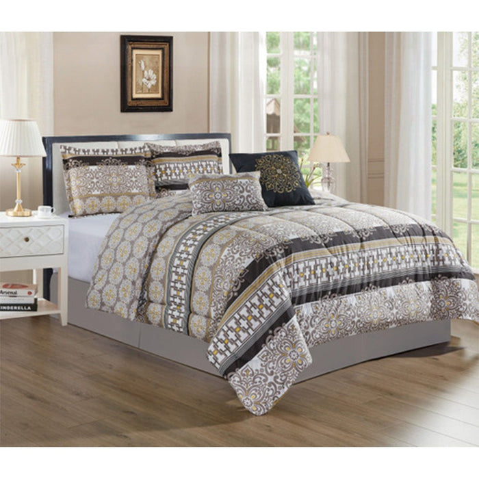 Shopbobbys Maddalena Emblem Printed 5-Piece Comforter Set