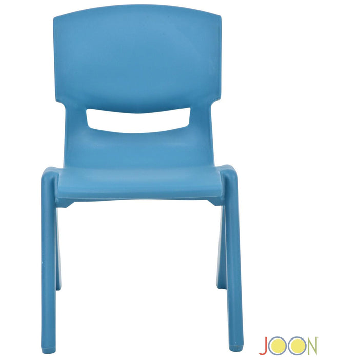 Shopbobbys Joon Stackable Plastic Kids Learning Chairs, Sky Blue, 20.5X12.75X11 Inches, 2-Pack (Pack Of 2)