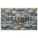 Achim Welcome Stone Heavy Duty Outdoor Mat, Gray, 18x30 Inches