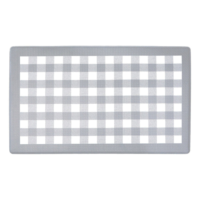 Achim Decorative Buffalo Check Anti-Fatigue Mat, Gray, 18x30 Inches