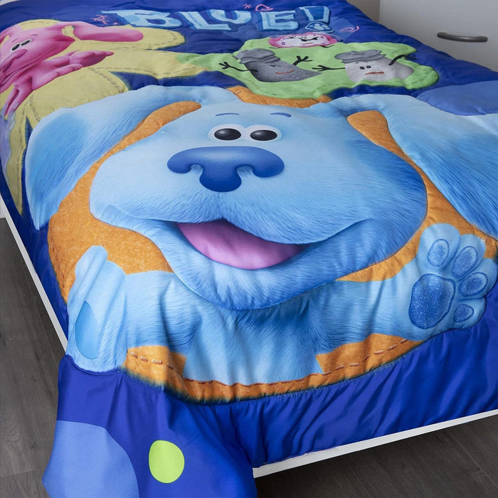 Shopbobbys Funhouse Blue'S Clues And You 4-Piece Reversible Comforter Set, Toddler Bed Size