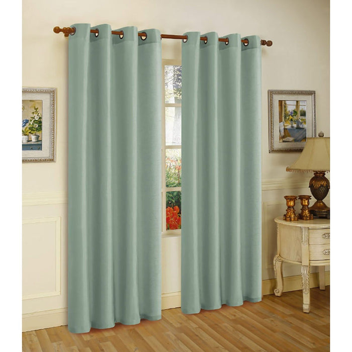 Shopbobbys Premius Melanie Faux Silk Grommet Window Panel, 55X108 Inches