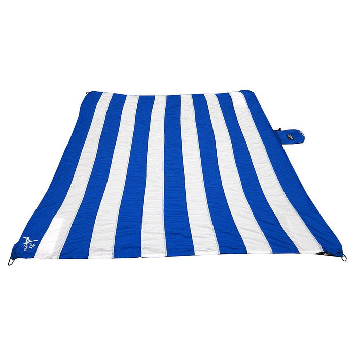 Shopbobbys Just Relax Parachute Nylon Multipurpose Travel Sheet, Blue-White, 7X7 Feet