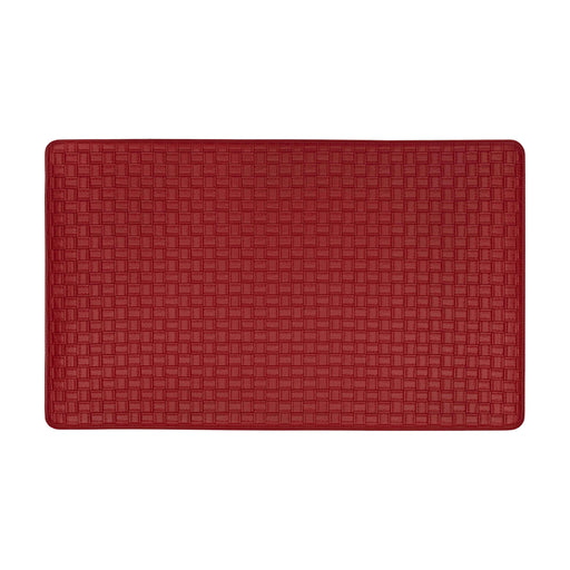 Achim Woven-Embossed Faux-Leather Anti-Fatigue Mat, Lava, 18x30 Inches