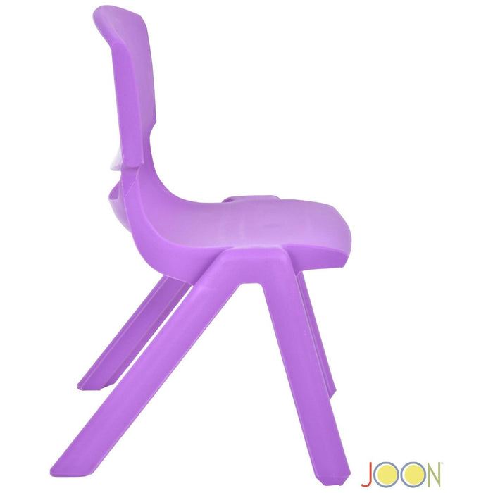 Shopbobbys Joon Stackable Plastic Kids Learning Chairs, Purple, 20.5X12.75X11 Inches, 2-Pack (Pack Of 2)