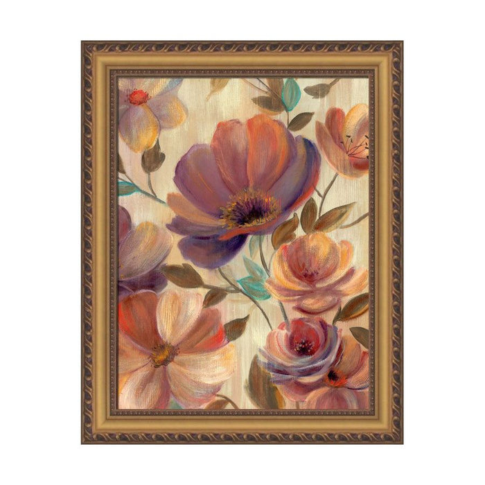 Shopbobbys Premius August�S Garden Framed Wall Art, Purple-Orange, 33X33 Inches