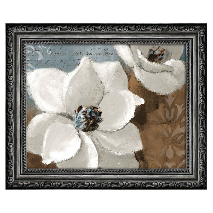 Shopbobbys Premius Floral Small Traditional Framed Wall Art, White, 9X11 Inches