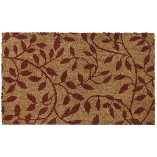 Achim Printed Vine Leaves Coir Doormat, 18x30 Inches