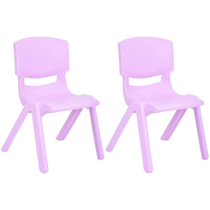 Shopbobbys Joon Stackable Plastic Kids Learning Chairs, Lilac, 20.5X12.75X11 Inches, 2-Pack (Pack Of 2)