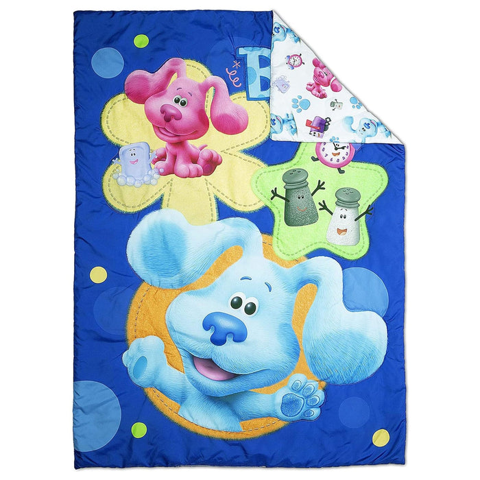 Shopbobbys Funhouse Blue'S Clues And You 4-Piece Reversible Comforter Set, Toddler Bed Size