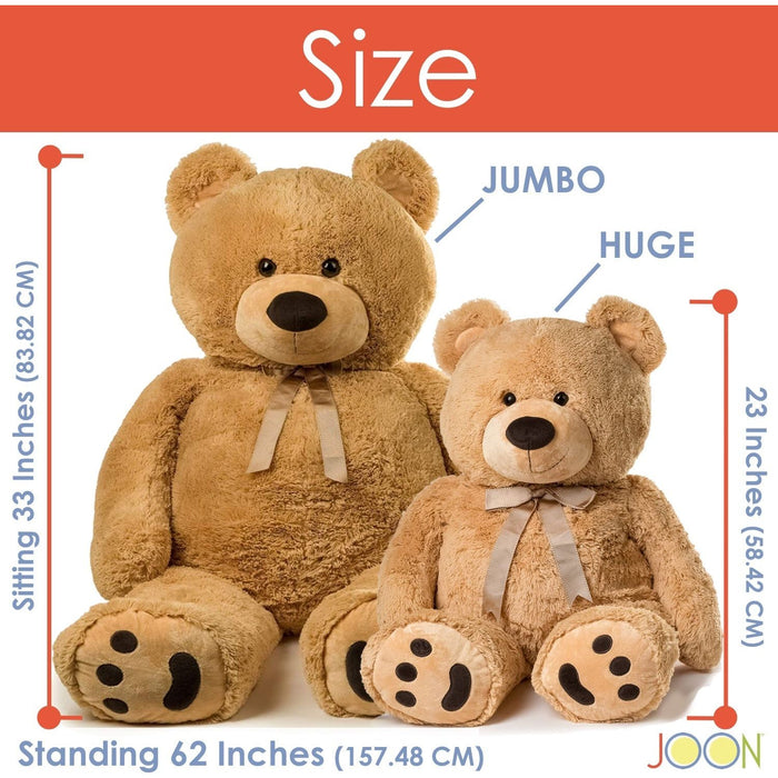 Shopbobbys Joon Jumbo Teddy Bear, 5 Feet Tall, Tan