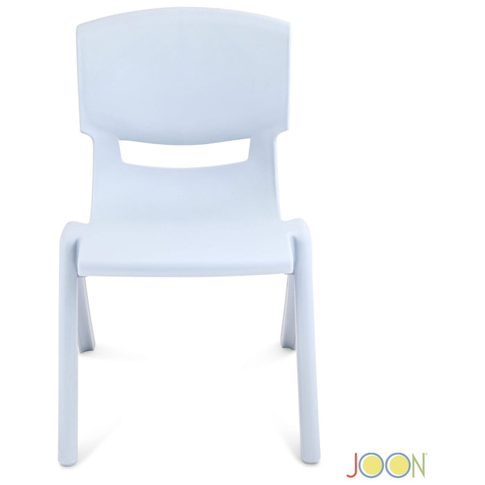 Shopbobbys Joon Stackable Plastic Kids Learning Chairs, Misty Blue, 20.5X12.75X11 Inches, 2-Pack (Pack Of 2)