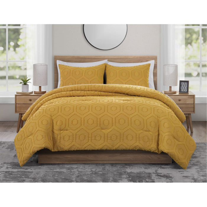 Shopbobbys Jade + Oake Asher Modern Hexagon Microfiber Comforter Set