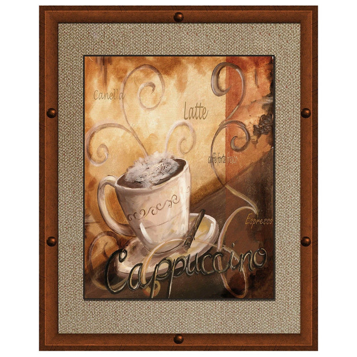 Shopbobbys Premius Cappuccino Framed Wall Art With Buttons, 11X13 Inches