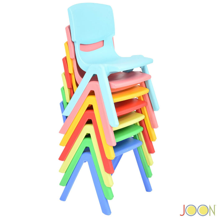 Shopbobbys Joon Stackable Plastic Kids Learning Chairs, 20.5X12.75X11 Inches, 2-Pack