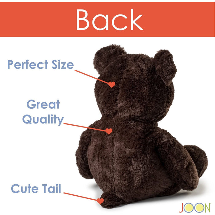 Shopbobbys Joon Huge Teddy Bear With Ribbon, Dark Brown