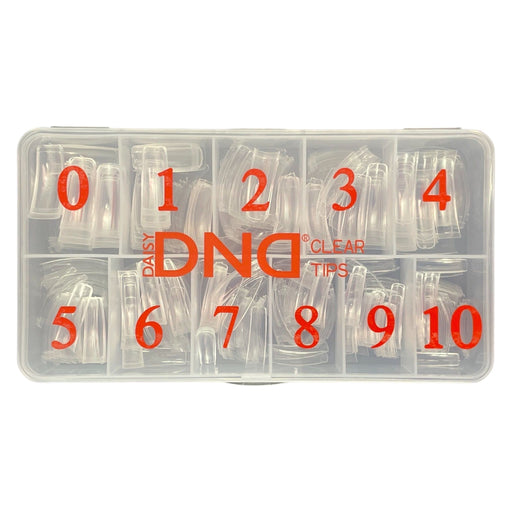 DND Acrylic Nail Tips Box 0 to 10 – Clear 2oz